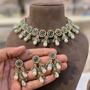 Hira Collections Designer Kundan Stone With Austrian Stone Choker Necklace Set