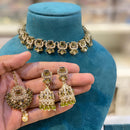 Hira Collections Designer Kundan Stone With Austrian Stone Choker Necklace Set