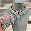 Hira Collections Designer Kundan Stone Pearl And Beads Choker Necklace Set