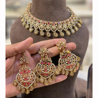 Hira Collections Designer Crystal Stone And Austrian Stone Necklace Set