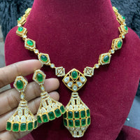 Hira Collections Designer Crystal Stone And Austrian Stone Necklace Set 