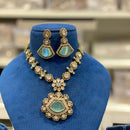 Hira Collections Grand Polki Kundan Stone And Austrian Stone Necklace Set