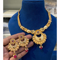 Hira Collections Heritage Pota Stone And Meenakari Necklace Set