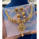 Hira Collections Heritage Pota Stone Necklace Set