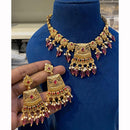 Hira Collections Heritage Pota Stone And Pearl Necklace Set