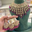 Hira Collection Sparkling Crystal And Beaded Elegance Necklace Set