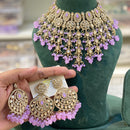 Hira Collection Sparkling Crystal And Beaded Elegance Necklace Set