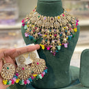 Hira Collection Sparkling Crystal And Beaded Elegance Necklace Set