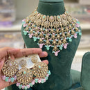 Hira Collection Sparkling Crystal And Beaded Elegance Necklace Set