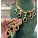 Hira Collection Sparkling Crystal And Beaded Elegance Necklace Set