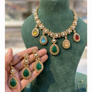 Hira Collection Sparkling Crystal And Beaded Elegance Necklace Set