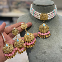 Hira Collection  Pearl Beauty And Beadwork Necklace Set