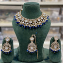 Hira Collections Designer Kundan Stone Pearl And Beads Choker Necklace Set