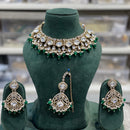 Hira Collections Designer Kundan Stone Pearl And Beads Choker Necklace Set