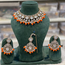 Hira Collections Designer Kundan Stone Pearl And Beads Choker Necklace Set