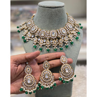 Hira Collections Designer Kundan Stone Pearl And Beads Choker Necklace Set