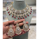 Hira Collections Designer Kundan Stone Pearl And Beads Choker Necklace Set