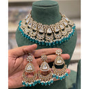 Hira Collections Designer Kundan Stone Pearl And Beads Choker Necklace Set