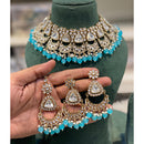 Hira Collections Designer Kundan Stone Pearl And Beads Choker Necklace Set