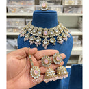 Hira Collection Crystal And Austrian Ston Necklace Set With Maang Tikka