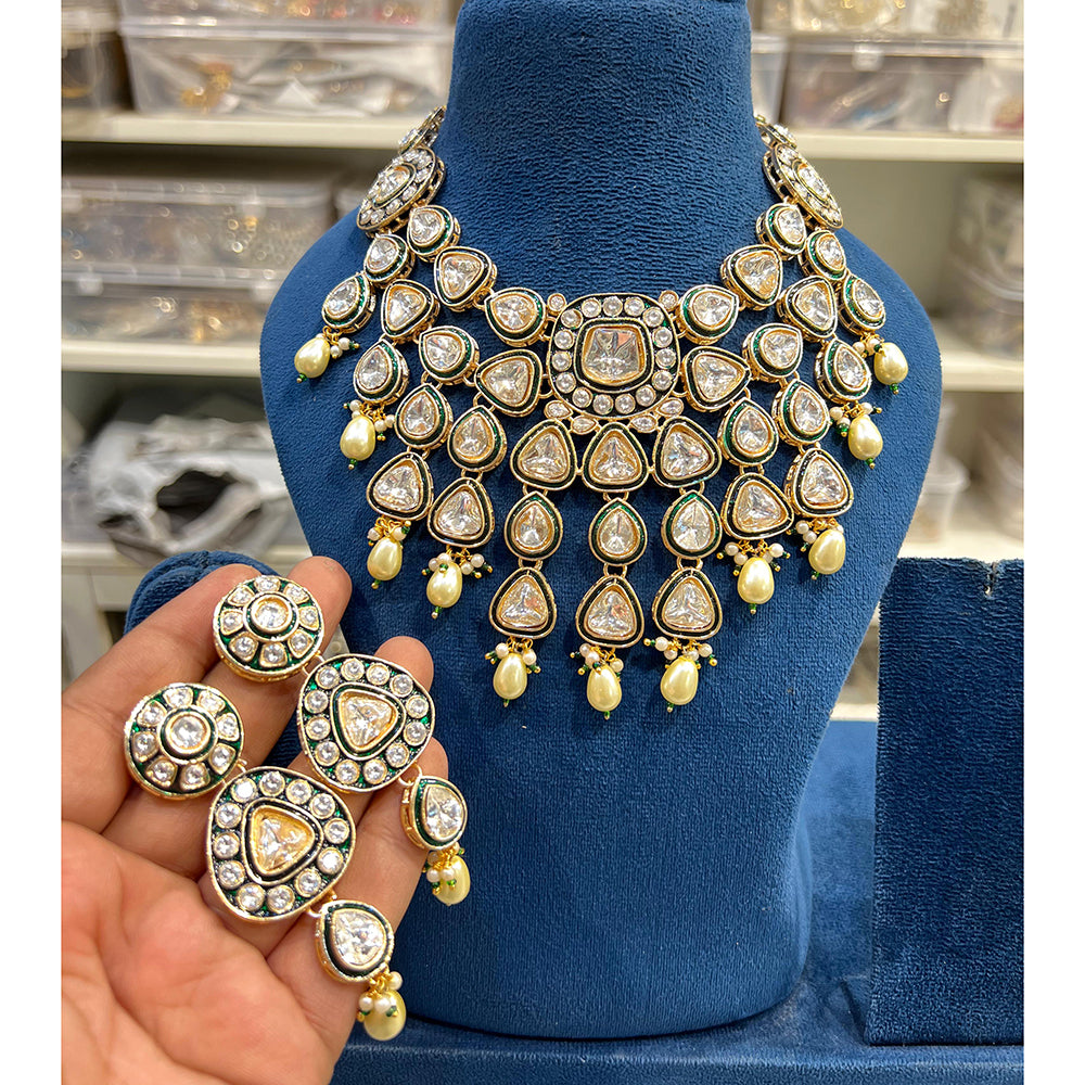 Hira Collection Crystal Stone Necklace Set