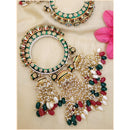 Hira Collections Gold Plated Meenakari And Beads Latkan Bangles Set