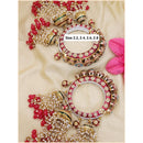 Hira Collections Gold Plated Meenakari And Beads Latkan Bangles Set