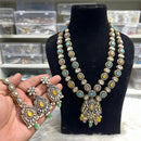 Hira Collection Crystal And Austrian Stone Necklace Set With Maang Tikka