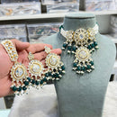 Hira Collections Glam Kundan Stone And Beads Choker Necklace Set