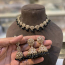 Hira Collections Sparkling Crystal And Pearl Necklace Set