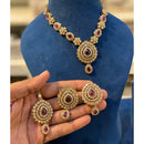Hira Collections Sparkling Crystal Stone Necklace Set
