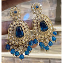 Hira Collections Sparkling Crystal Stone And Beads Dangler Earrings