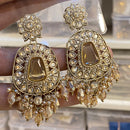 Hira Collections Sparkling Crystal Stone And Beads Dangler Earrings