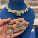 Hira Collections Classic Pota Stone And Austrian Stone Party Wear Necklace Set