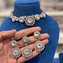 Hira Collections Classic Pota Stone And Austrian Stone Party Wear Necklace Set