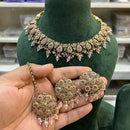 Hira Collections Royal Crystal Stone Pearl And Beads Designer Necklace Set