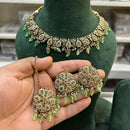 Hira Collections Royal Crystal Stone Pearl And Beads Designer Necklace Set