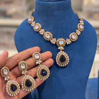 Hira Collections Royal Pota Stone Necklace Set