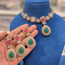 Hira Collections Royal Pota Stone Necklace Set