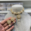 Hira Collections Royal Crystal Stone Pearl And Beads Designer Necklace Set