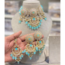 Hira Collections Luxury Kundan Stone Pearl And Beads Choker Necklace Set