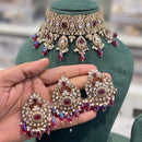 Hira Collections Luxury Kundan Stone Pearl And Beads Choker Necklace Set