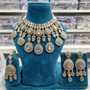 Hira Collections Luxury Kundan Stone Pearl And Beads Choker Necklace Set 