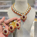 Hira Collections Kundan Stone And Pearl Designer Necklace Set
