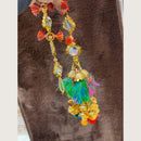 Hira Collections Traditional Mirror And Multicolor Thread Punjabi Hair Paranda