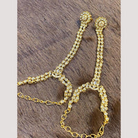 Hira Collections Designer Kundan Stone Hand Harness