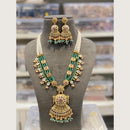 Hira Collections Premium Pota Stone And Beads Long Necklace Set 