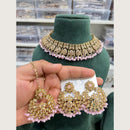 Hira Collections Premium Pota Stone And Austrian Stone Choker Necklace Set