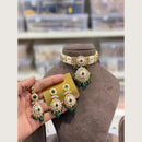 Hira Collections Premium Pota Stone Pearl And Beads Choker Necklace Set  