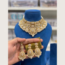 Hira Collections Traditional Kundan Stone And Pearl Choker Jewellery Necklace Set
